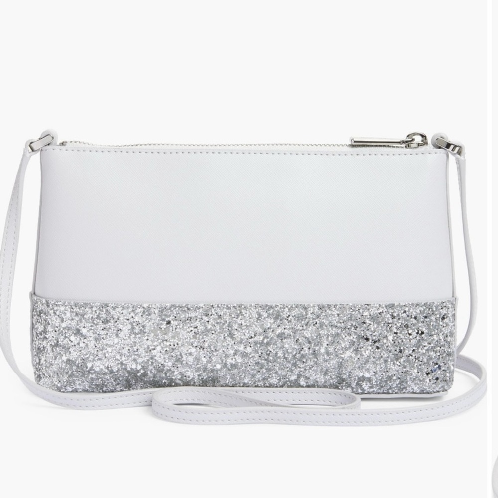 Kate Spade Glitter Flash Crossbody Gray NWT - Picture 3 of 7